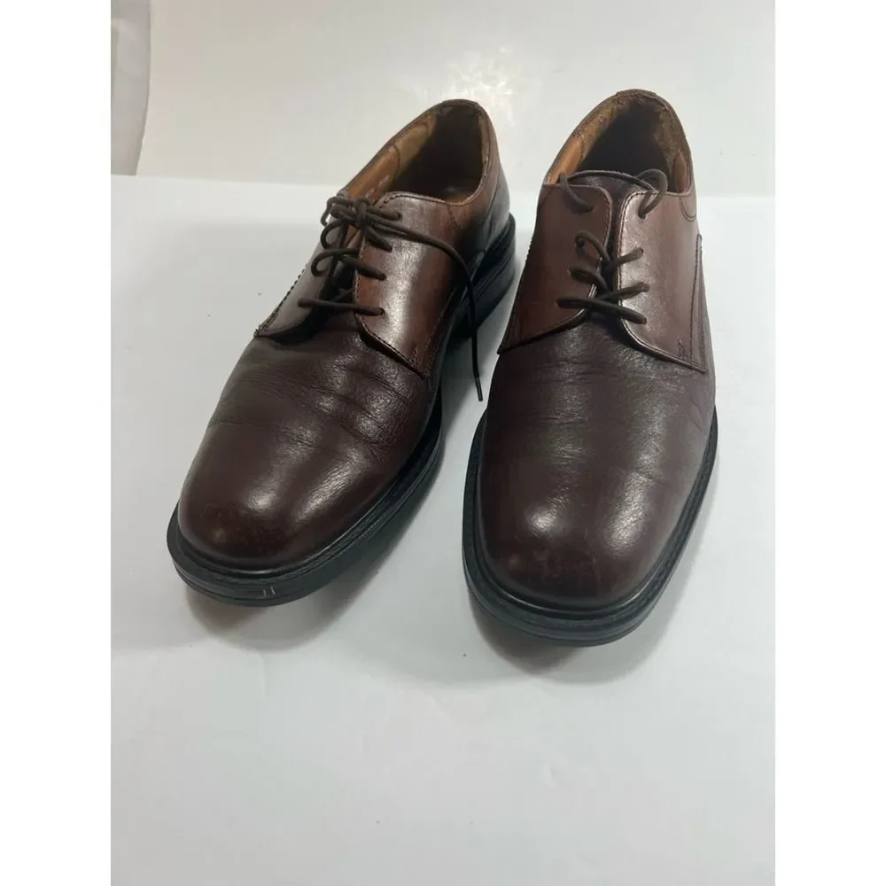 Bostonian Mens Derby Oxford Dress Shoes Brown Two Tone Leather Lace Up 11